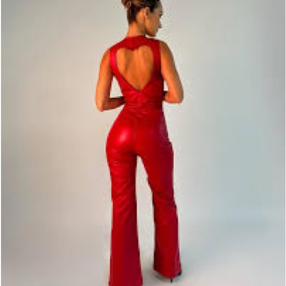 Revice Hollywood Heartthrob Sleeveless Viral Faux-Leather Jumpsuit - Picture 12 of 12